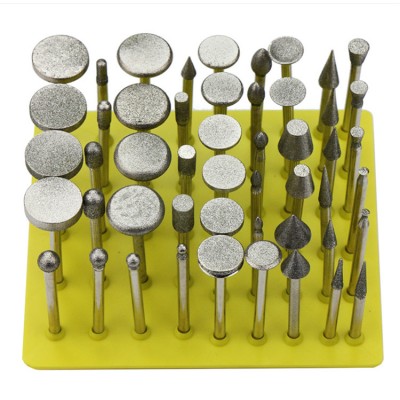 50pcs set Dremel Accessories grinding emery carving glass stone rod DIY grinding Rotate the tool set diamond grinding head