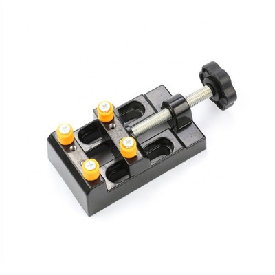 Clamping bed vise nuclear carving fixed vise hand twist drill accessories aluminum alloy eight-hole clamp