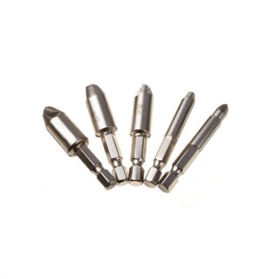 Supply Broken Sliding Screw Extractor 5-piece Set Screw Extractor High Speed Steel Hexagonal Shank Extractor