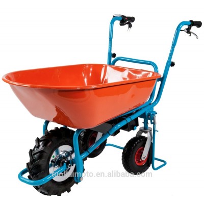 120L 250W electric trolley wheelbarrow hand trucks dump carts push cart ELECTROMOTION 4WHEELS BARROW hand cart